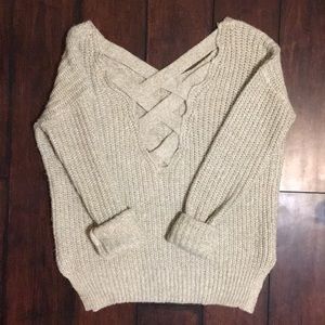 Cross back Sweater